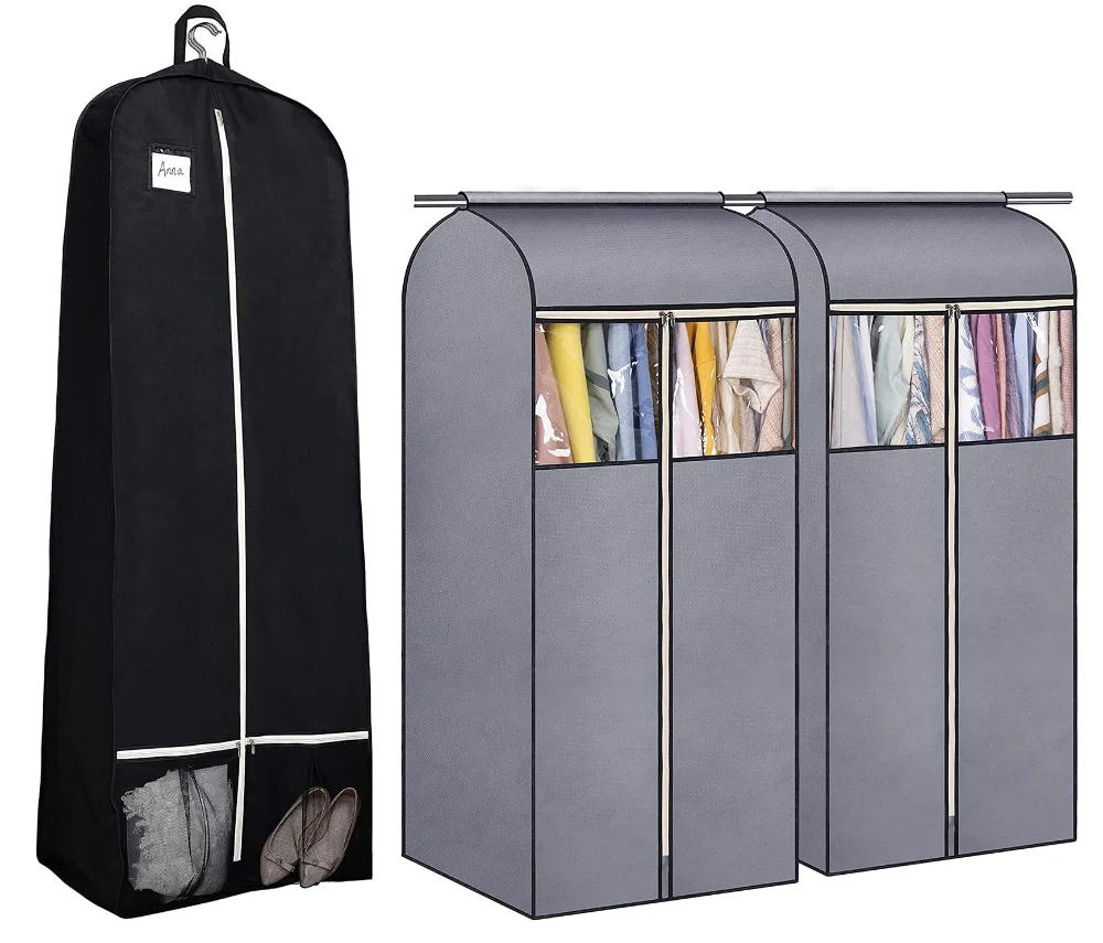 Sleeping Lamb set: 72" bridal wedding gown dress garment bag + 54" hanging garment bags