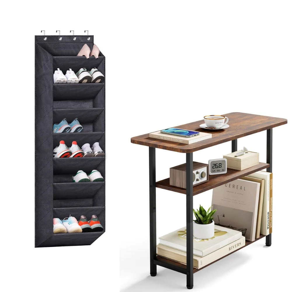 Sleeping Lamb set: Over the door shoe organizer + 3-Tier side table