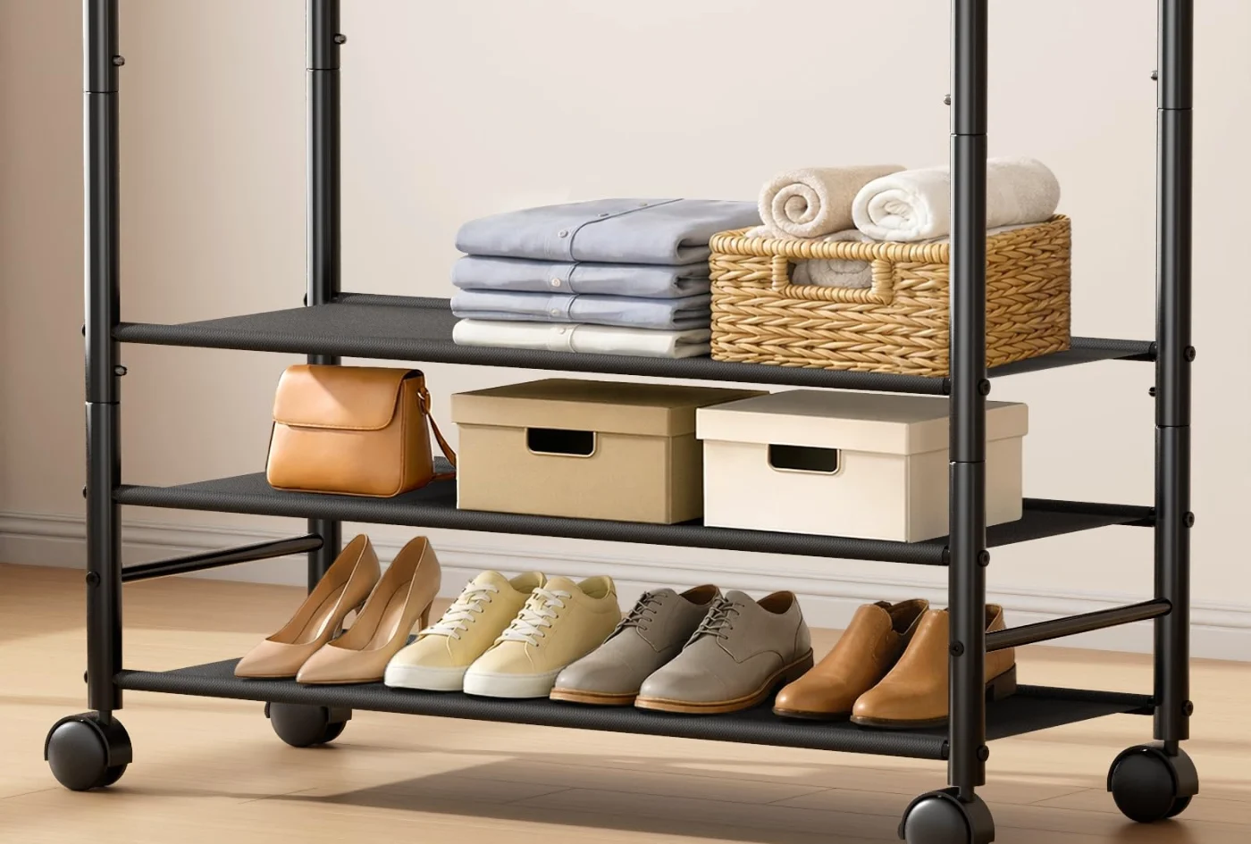 How to load a clothing rack, and set one up in a child’s room