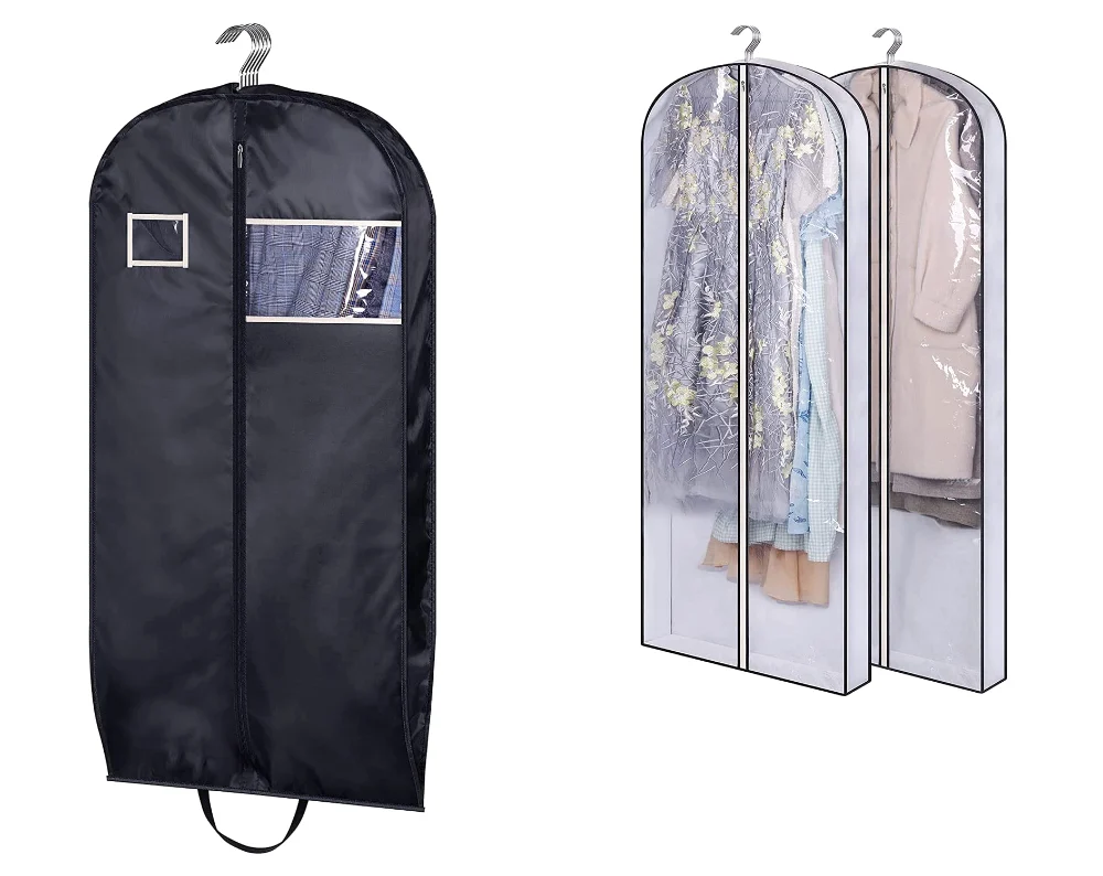 Sleeping Lamb set: Water resistant suit bag + 60" gusseted clear garment bags